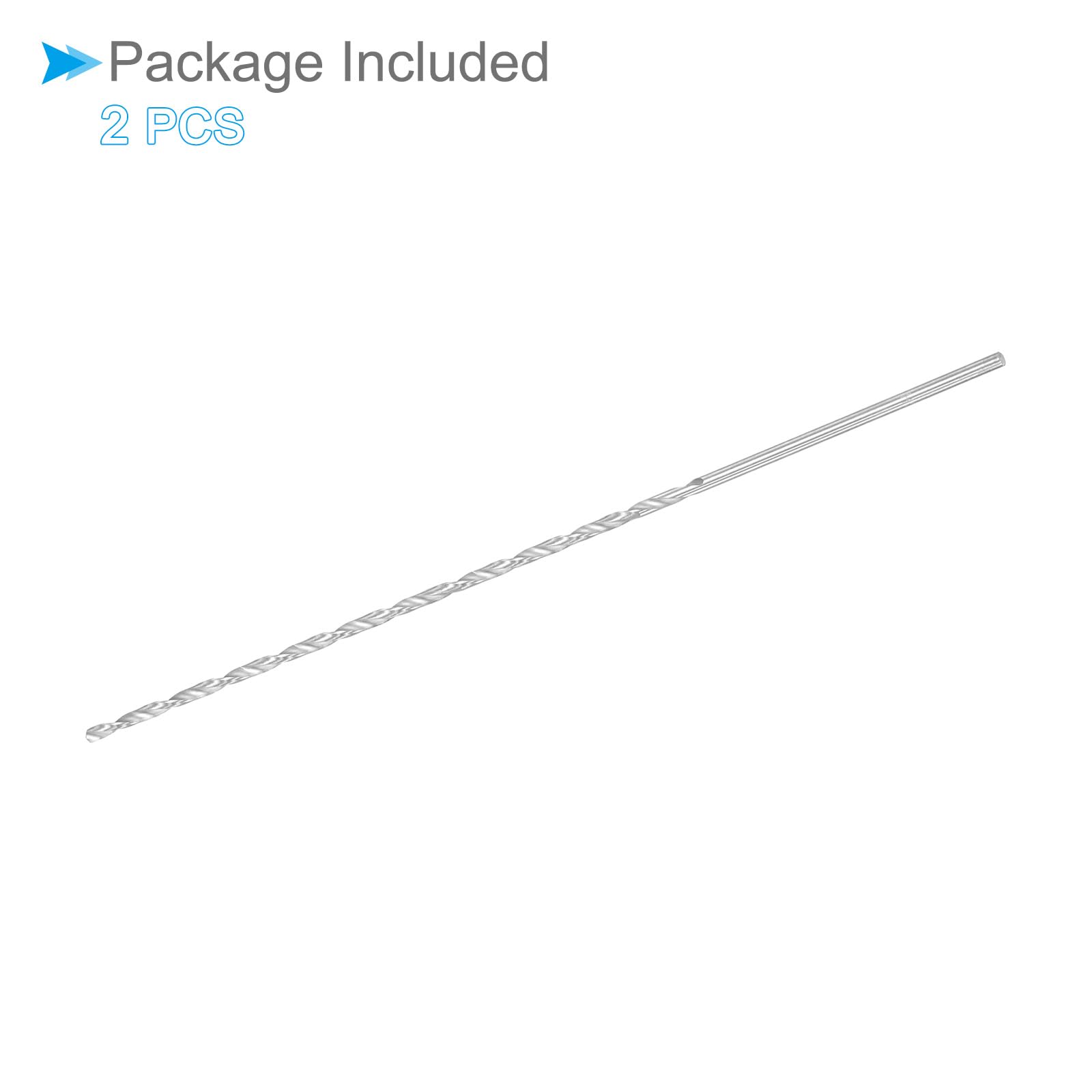 Punte Da Trapano Extra Lunghe 3mm - 4 Pezzi, Lunghezza Totale 250mm, In Acciaio HSS Rivestito Titanio - Foto 4