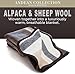 Natural Alpaca & Sheep Wool Blanket – Woven, Made in Peru - Full/Queen Size – Heavyweight Warmth, Thick, Breathable, Natural Texture & Scent, 72 x 88 Inches, 4.2 lbs