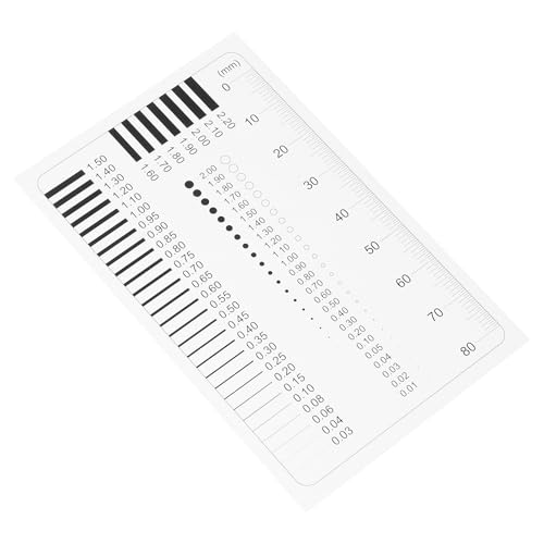 LALADEFIEE High Precision Sec Film Ruler Flaw Detection Chart Diameter and Area Measurement Tool for Industrial Inspection and Sewing Quality Control
