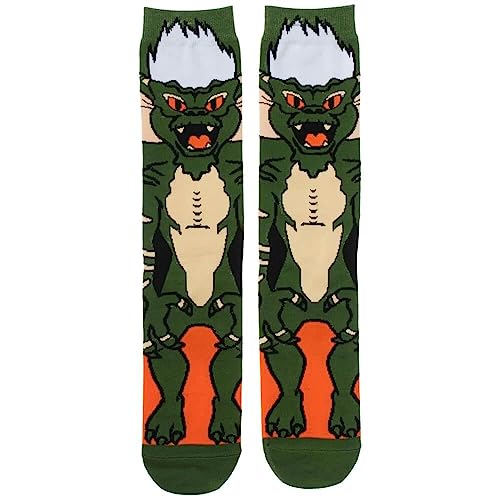 Shop-UP! Calcetines Grèmlìns personaje gruffo blanco, película unisex, Negro , 43