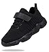Santiro Black Tennis Shoes for Girls Kids Sneakers Boys Lightweight Running Shoes Breathable Athletic Shoes All Black (Toddler/Little Kid/Big Kid) 4 M US