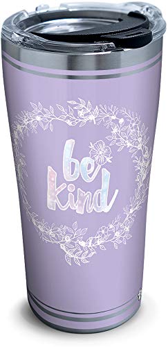 🔥 Flash Sale Tervis Be Kind Purple Stainless Steel Insulated Tumbler with Lid, 20 oz, Silver