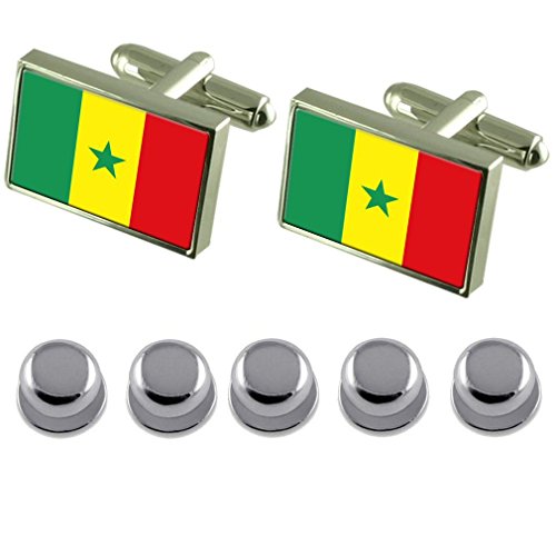 Shirt jurk studs Senegal vlag manchetknopen