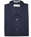 Biagio Men's 100% COTTON Solid NAVY BLUE Color Dress Shirt w/ Convertible Cuffs