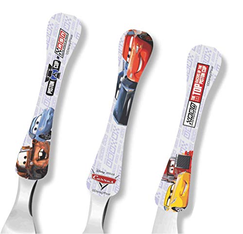 Jogo de Talheres Infantil Disney Kids Carros, Simonaggio, Multicor, Pacote de 3