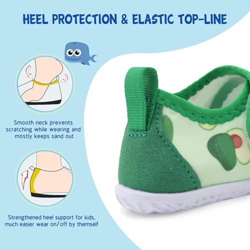 Image of LeIsfIt Toddler Water Shoes Boys Girls Barefoot Aqua Socks Kids Breathable Quick-Dry Swim Shoes for Beach Pool Surf