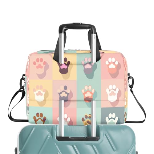 Maletín para laptop estampado con diseño de pata de gato miniatura 6