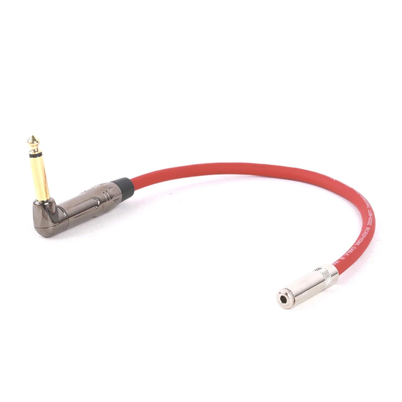 Adaptateur jack mâle coudé 6,35 mm vers jack femelle stéréo 3,5 mm, convertisseur audio, prise casque(Red-BK,15 m)
