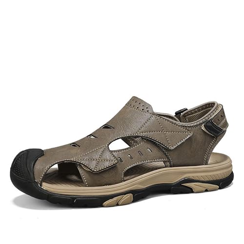 Men Genuine Leather Outdoor Sandals Summer Comfortable Casual Sports Fisherman Beach Shoes