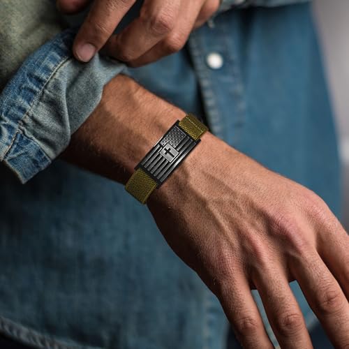 Pulsera cruz bandera americana para niños y hombres miniatura 2