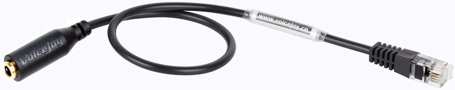 VoiceJoy Smartphone Headset with 3.5mm Jack to RJ9/RJ10 Plug ONLY for Plantronics M22 Amplifier and Cisco 7940G 7941G 7942G 7945G,etc Office IP Phones
