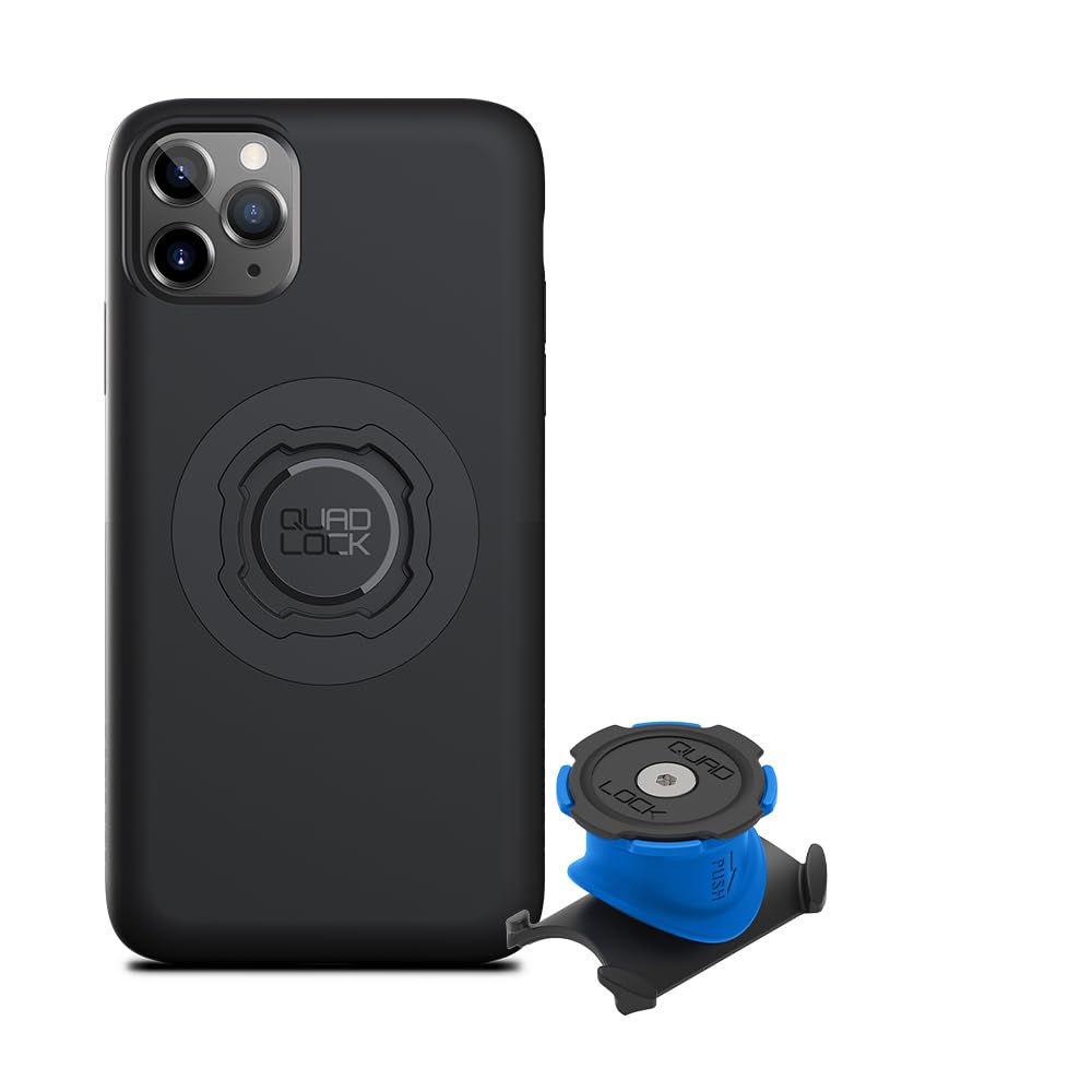 Quad Lock Stem/Handlebar Bike Phone Holder Kit with MAG Phone Case for iPhone 11 Pro Max
