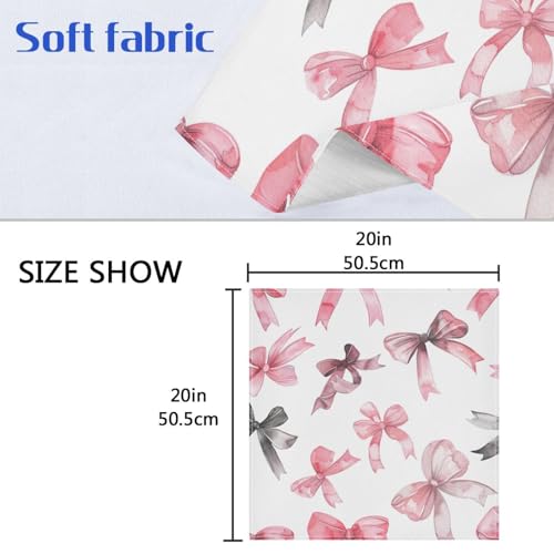 Servilletas de Tela Qilmy Bow Black Pink Pack de 6 50.8x50.8cm miniatura 7