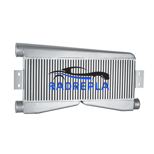Universal Twin Turbo Intercooler 24"x 9"x 3.5" Bar& Plate Custom (2 In/1 Out) SL Intercoolers, Silver