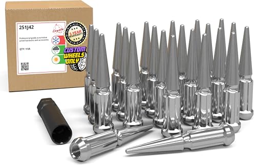 Wheel Accessories Parts 23 Pcs 1/2"-20 Thread Spike Spline 4.40"