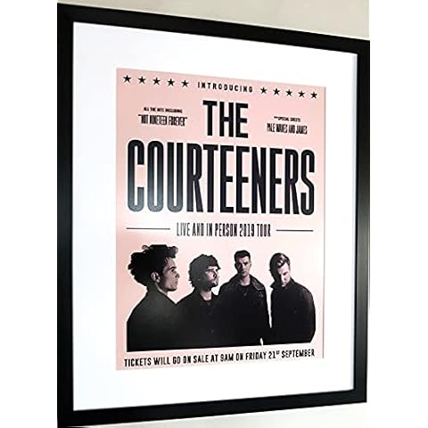 Icon Republic The Courteeners Framed Tour PRINT Liam Fray Not Nineteen Forever Large & Mounted Cover