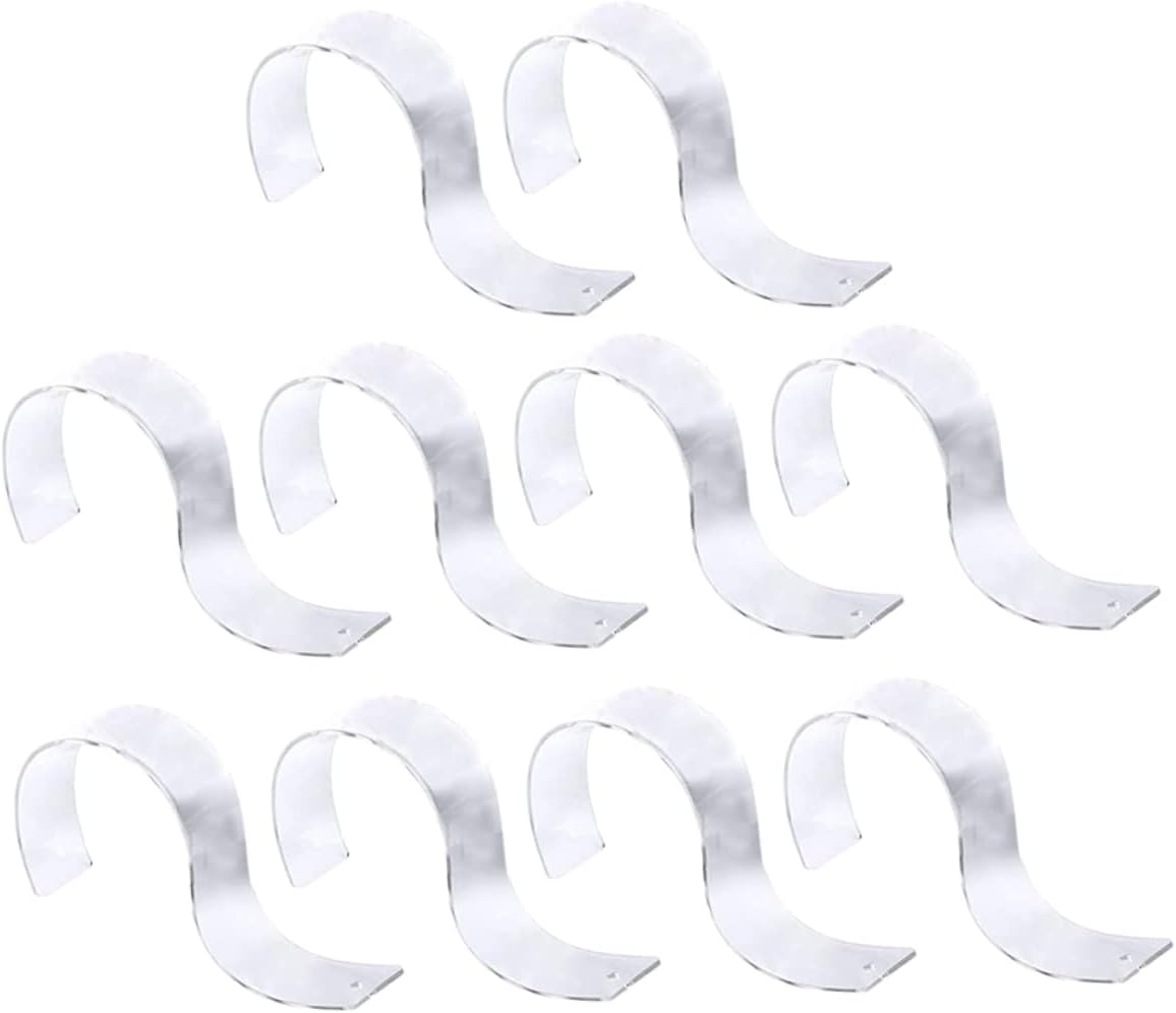 Mobestech 10pcs Acrylic Belt Display Stand Retail Store Display Rack for Neat Organization and Visibility Shops and Supermarkets and Stylish Belt Storage