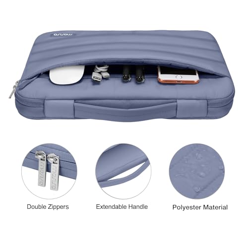 Image of MOSISO Compatible with MacBook Air 15 inch Case M5 2026 M4 M3 M2 2025-2023 | A3448 A3241 A3114 A2941, Protective Hard Shell Case&Puffy Sleeve Bag&Keyboard Skin&Webcam Cover&Screen Film, Lavender Gray