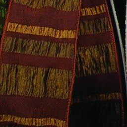 The Ribbon People Coffee Brown, Burgundy Red and Gold Striped Wired Craft Ribbon 2" x 20 Yards