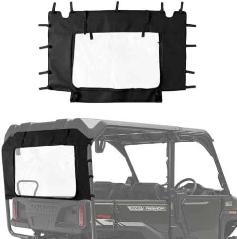 UTV Rear Dust Windshield for Pioneer 1000-5 ,Soft Back Window Zip...