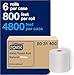 Tork Hand Towel Roll Natural White H80, Universal, 100% Recycled Fiber, 6 Rolls x 800 ft, 8031400, 6 Count (Pack of 1)