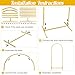 Metal Arch Stand and Cover Set,1 Beige Spandex Fitted Backdrop with 1 Gold Wedding Arched Stand Frame for Parties Birthday Baby Shower Bridal Banquet Decoration (6FT)