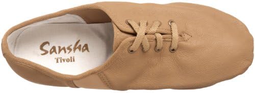 Sansha Tivoli Lace-Up Leather Jazz Shoe,Tan,14 Sansha (12 M US Women's/10 M US Men's) | Image 4