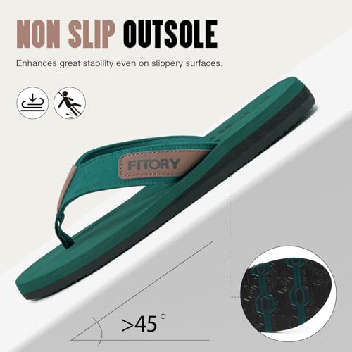 Image of FITORY Men's Flip-Flops, Thongs Sandals Comfort Slippers for Beach