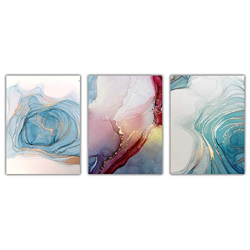 Peinture toile affiche abstrait moderne 3pcs 70x100cm pour déco de couloir