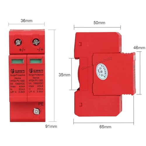 Protection contre les surtensions maison dispositif rail DIN DC 500V 2P SPD 40KA