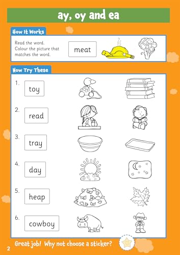 10 Minutes a Day Phonics for Ages 5-7 (with over 100 stickers) (CGP KS1 Activity Books and Cards) - Image 3