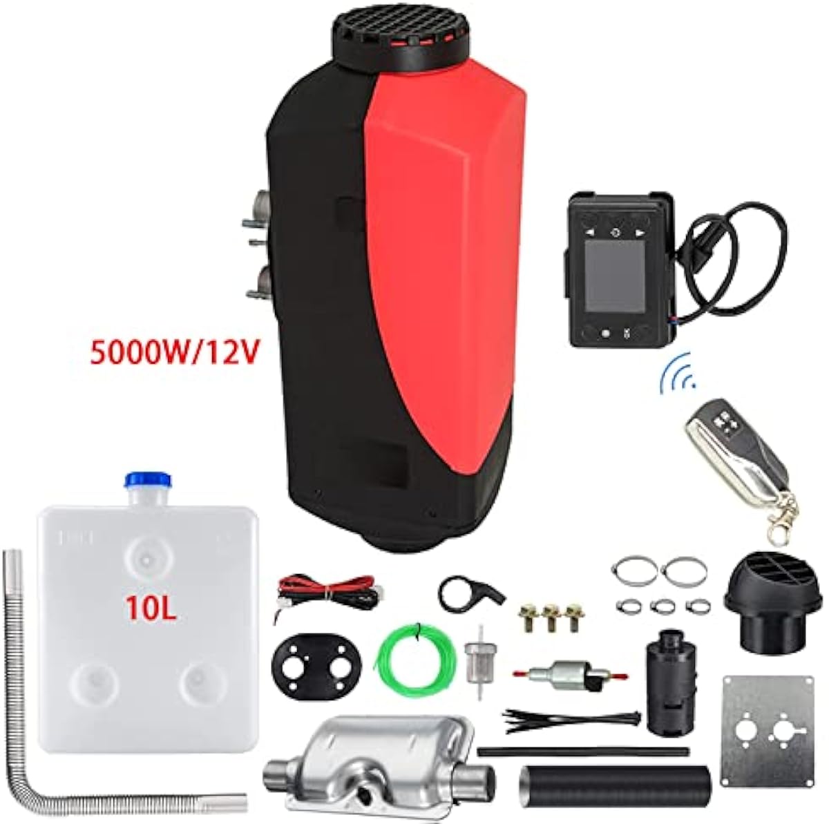 安心の正規輸入品 Ffヒーター 5kw 12v Ffヒーター 車用ヒーター軽油 灯油 パーキングヒーター ディーゼルヒーターキット エアヒーター 低燃費 省エネ 10l燃料タンク 部品 Lcdスクリーン リモコン付き 船舶 トラック バン キャンピングカー バスに適用 除雪 除霜 ガラス