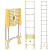 FEETE 12.5FT Telescoping Ladder, Aluminum Extension Ladder w/Triangle Stabilizers, 330lbs Capacity Retractable Ladder, Expandable Telescopic Ladder for Home, Outdoor (12.5FT,Yellow)