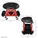 Creepers Automotive Stool Chair - Mechanic Stool with Wheels and Tool Storage Tray - 300lb Capacity Shop Chair for Garage by Stalwart (Red and Black)