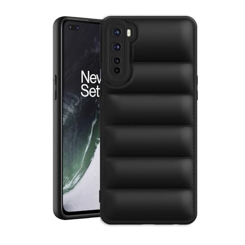 Plus Puffer Case Camera Protection Soft Back Cover for OnePlus Nord – Black- Best and cheap mobile covers in India