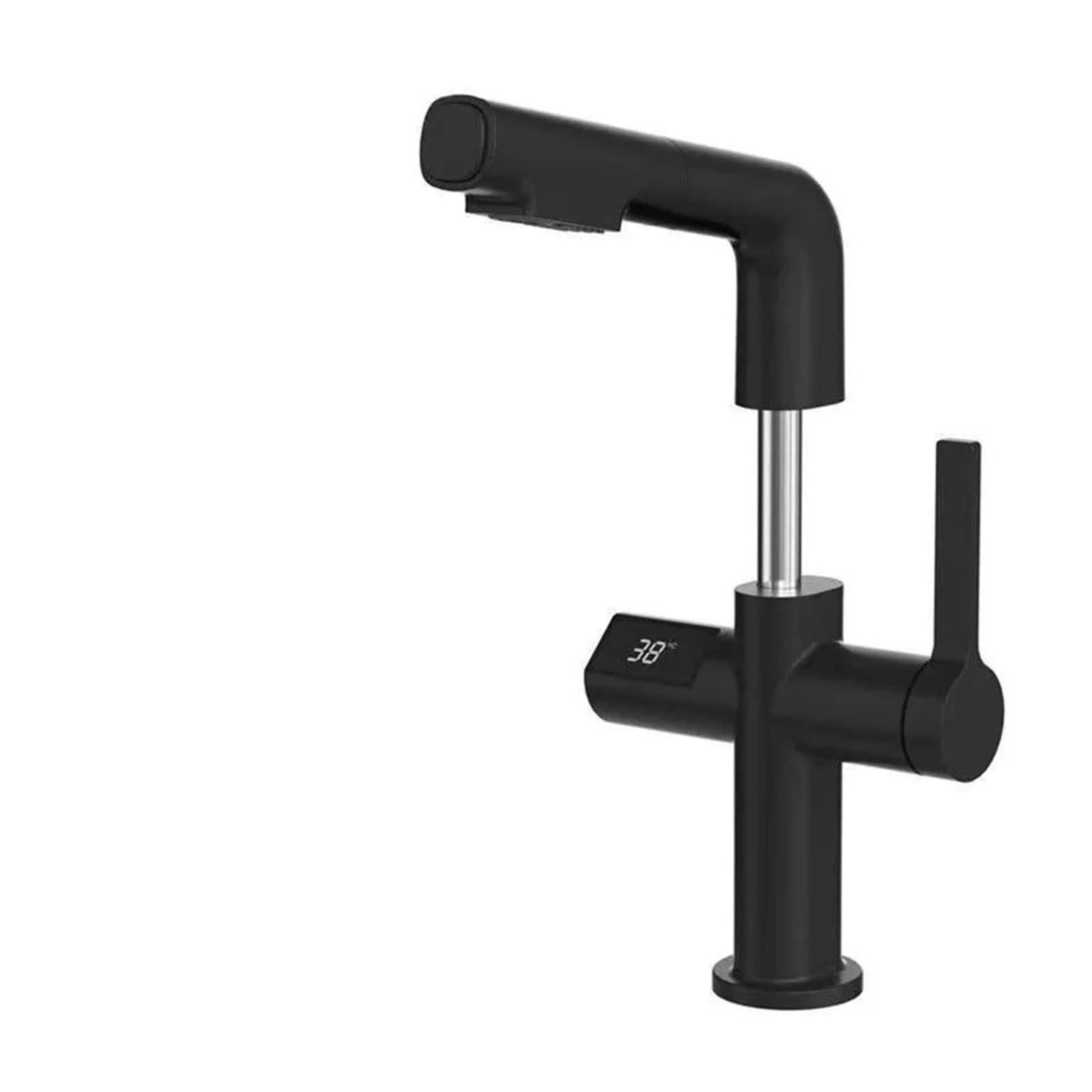 Robinet intelligent de salle de bains haut de gamme finition noir mat durable