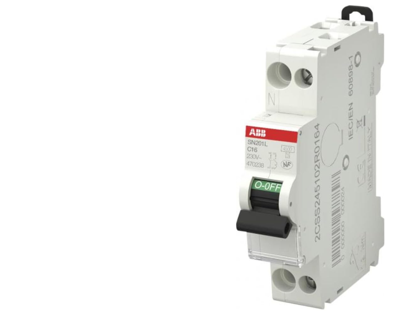 ABB SN201 MCB Leitungsschutzschalter Typ C, Pol 1P+N 10A 230V