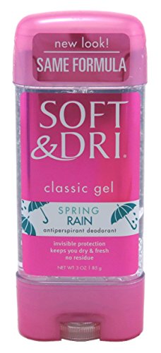 Soft & Dri Spring Rain Classic Gel Anti-Perspirant/Deodorant 3 Ounce (88ml) (3 Pack)