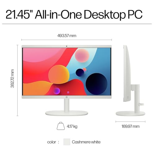Image of HP 2022 All-in-One Desktop Computer, 23.8 inch Full HD Touchscreen, AMD Ryzen 5 3500U Processor, AMD Radeon Vega 8 Graphics, 16GB RAM, 1TB SDD, Webcam, Windows 11 Home