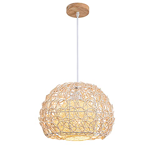 Lustre en bambou rond pour créer une ambiance chaleureuse