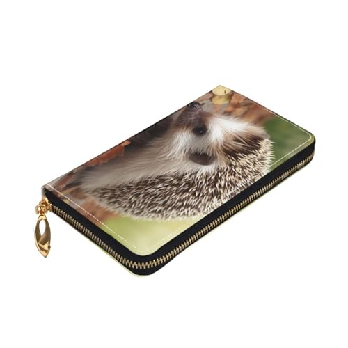 hedgehog Women's Wallet Large Capacity Credit Card Holder Zip Phone Clutch Ladies Travel Purse3