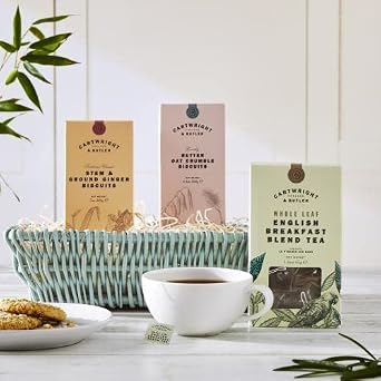 Cartwright & Butler | Tea & Biscuits Gift Tray | Food Hamper | Mother's Day | Luxury Confectionery | Gift Baskets | Happy Birthday | Anniversary | Thank You | Congratulations