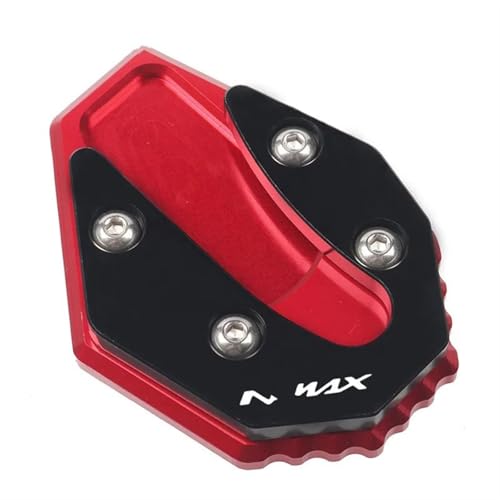 Support béquille NMAX 125 155 de précision CNC rouge en aluminium anodisé