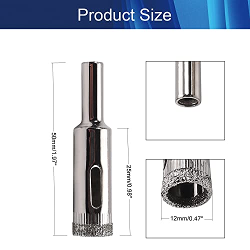 Broca de diamante 12 mm para vidrio 4 piezas miniatura 2