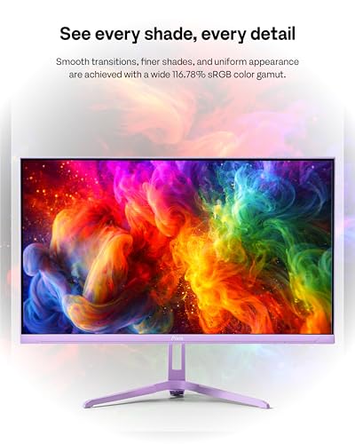 Image of Pixio PX249 Wave Purple 24 inch 240Hz Refresh Rate FHD 1080p Resolution Fast IPS Panel 1ms GTG Response Time Built-in Speakers Gaming Monitor with Adaptive Sync
