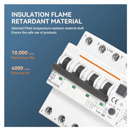 RCBO Type B Disjoncteur Évite les Déclenchements Intempestifs Fuite 30mA - 3