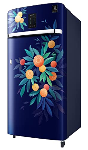 Image of Samsung 189L 5 Star Inverter Direct-Cool Single Door Digi-Touch Refrigerator (RR21C2E25NK /HL,Orange Blossom Blue)