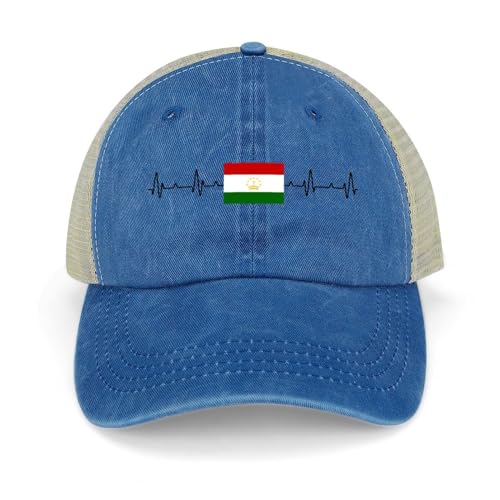 Yelolyio Casquette d'extérieur en maille pour hommes Casquette de baseball Drapeau du Tadjikistan Casquettes de coton Tadjikistan Casquettes de baseball Casquettes de pêche Casquettes de sports de
