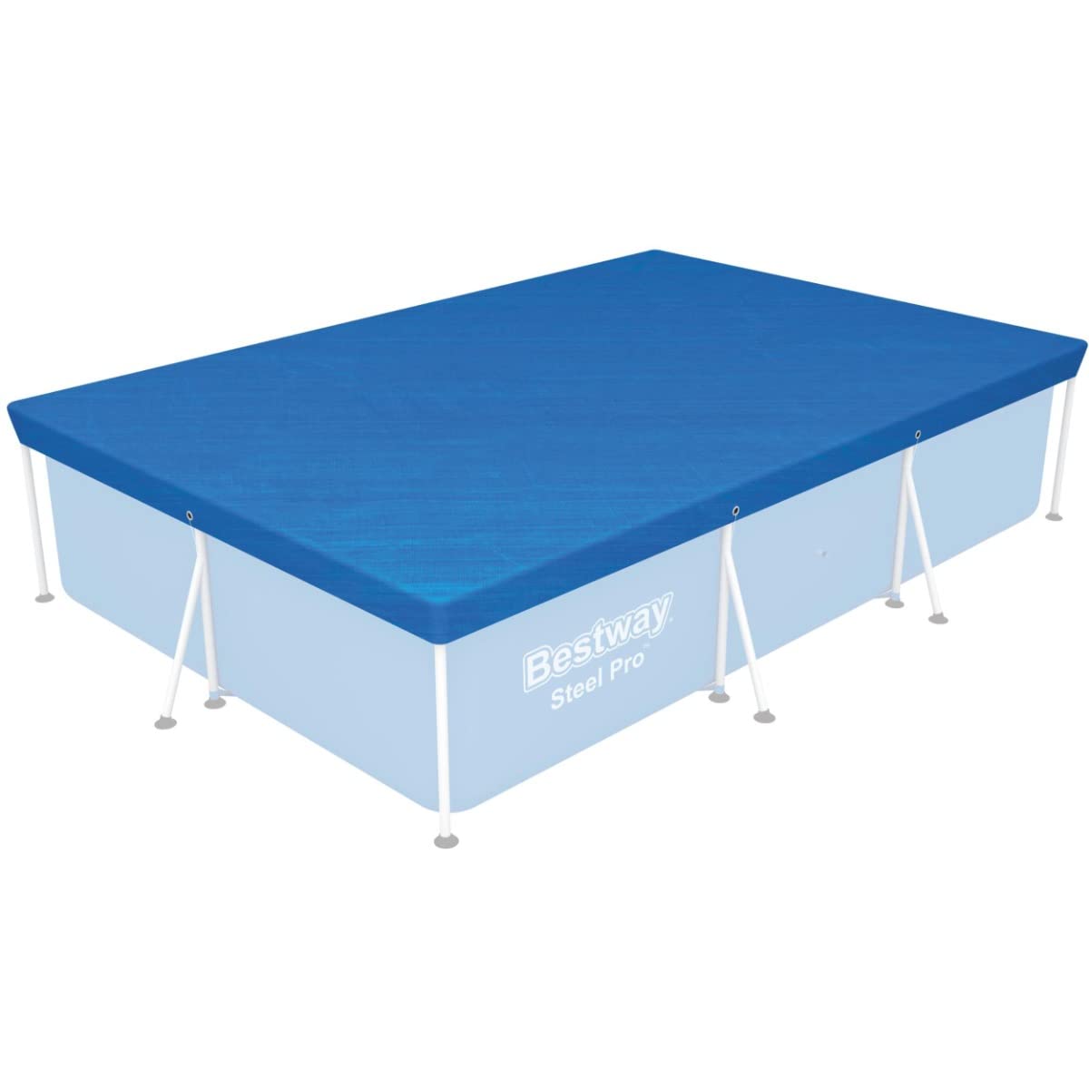 Bestway - Lona Rectangular Azul Para Cobertura de Piscinas Power Steel de 300 X 201 X 66 Cm
