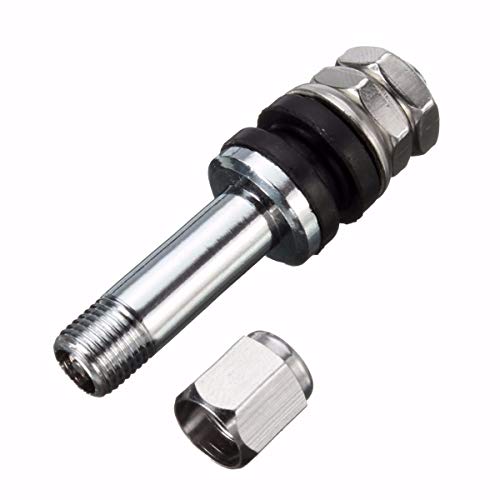 4 pernos universales cromados para válvula de neumático con tapa tr48